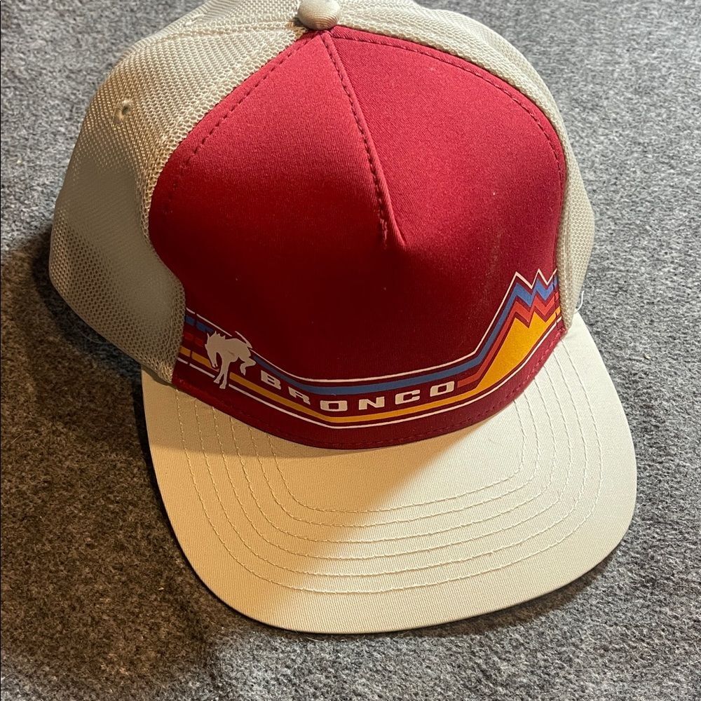 Ford Bronco Two-Tone Red and Cream Trucker Hat